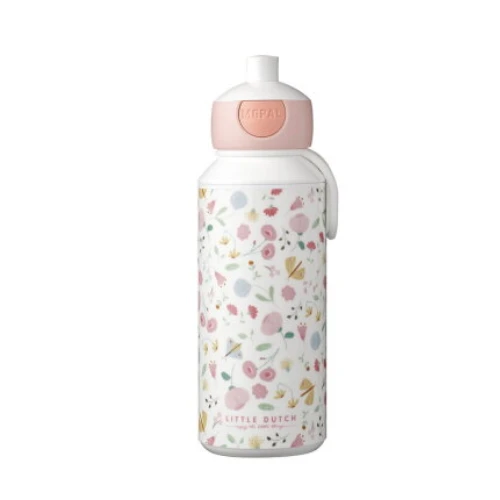 Little Dutch Drinking Bottle Pop-up Campus 400 Ml - Flowers & Butterflies 1 Little Dutch Drinking Bottle Pop-up Campus 400 Ml - Flowers & Butterflies