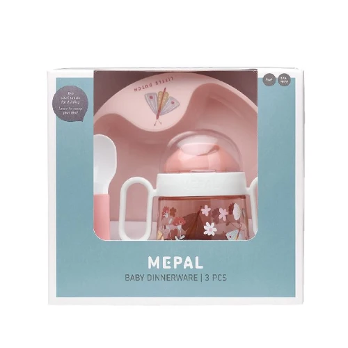 Little Dutch Baby Dinnerware 3-piece Set Flowers & Butterfly 2 Little Dutch Baby Dinnerware 3-piece Set Flowers & Butterfly - Image 2