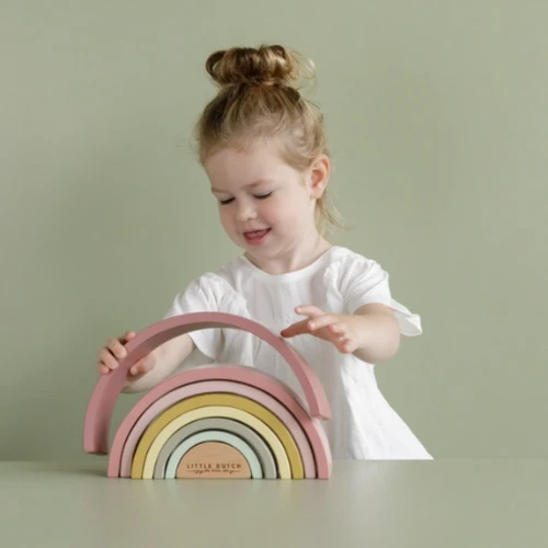 Little Dutch Rainbow Stacker - Pink 2 Little Dutch Rainbow Stacker - Pink - Image 2