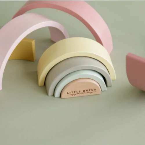 Little Dutch Rainbow Stacker - Pink 3 Little Dutch Rainbow Stacker - Pink - Image 3
