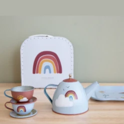 Little Dutch Tea Set In Basket Rainbow
