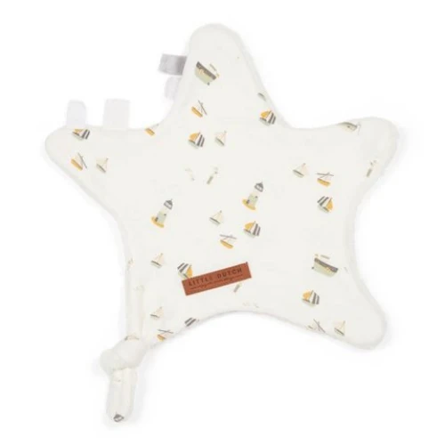 Little Dutch Cuddle Cloth Star Sailors Bay White 1 Little Dutch Cuddle Cloth Star Sailors Bay White
