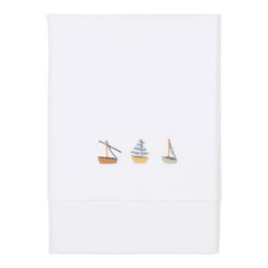 Little Dutch Bassinet Sheet Embroided Sailors Bay
