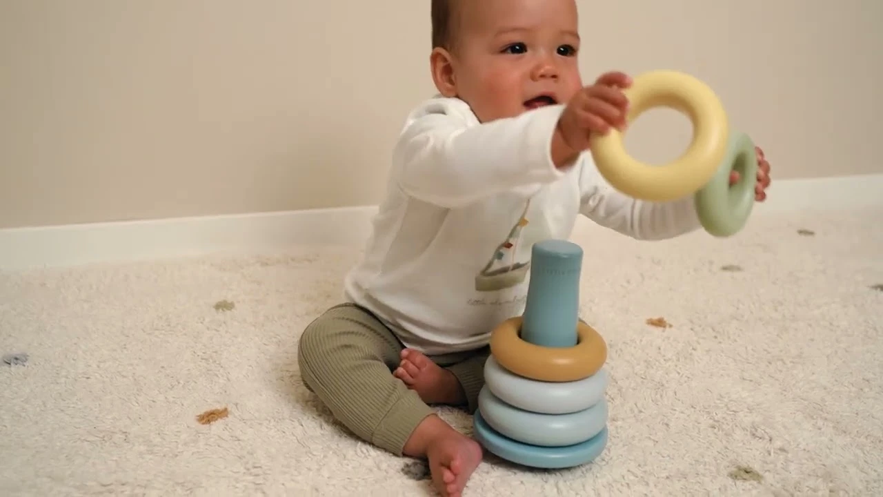 Little Dutch Stacking Rings Blue 3 Little Dutch Stacking Rings Blue - Image 3