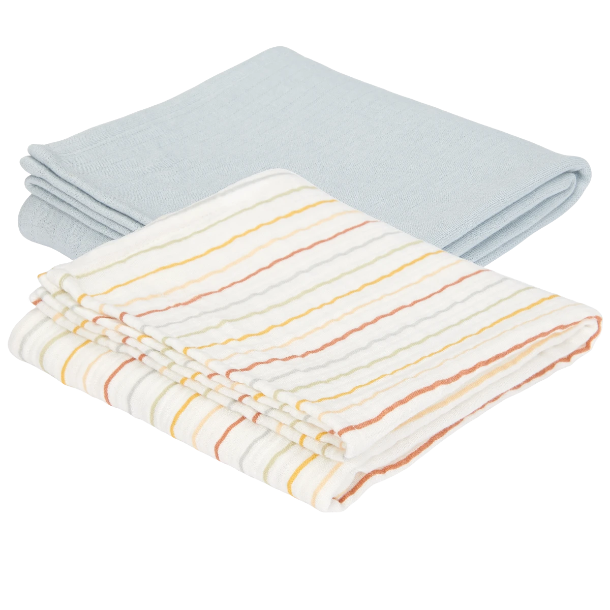 Little Dutch Swaddles 70 X 70 Sunny Stripes/Pure Soft Blue